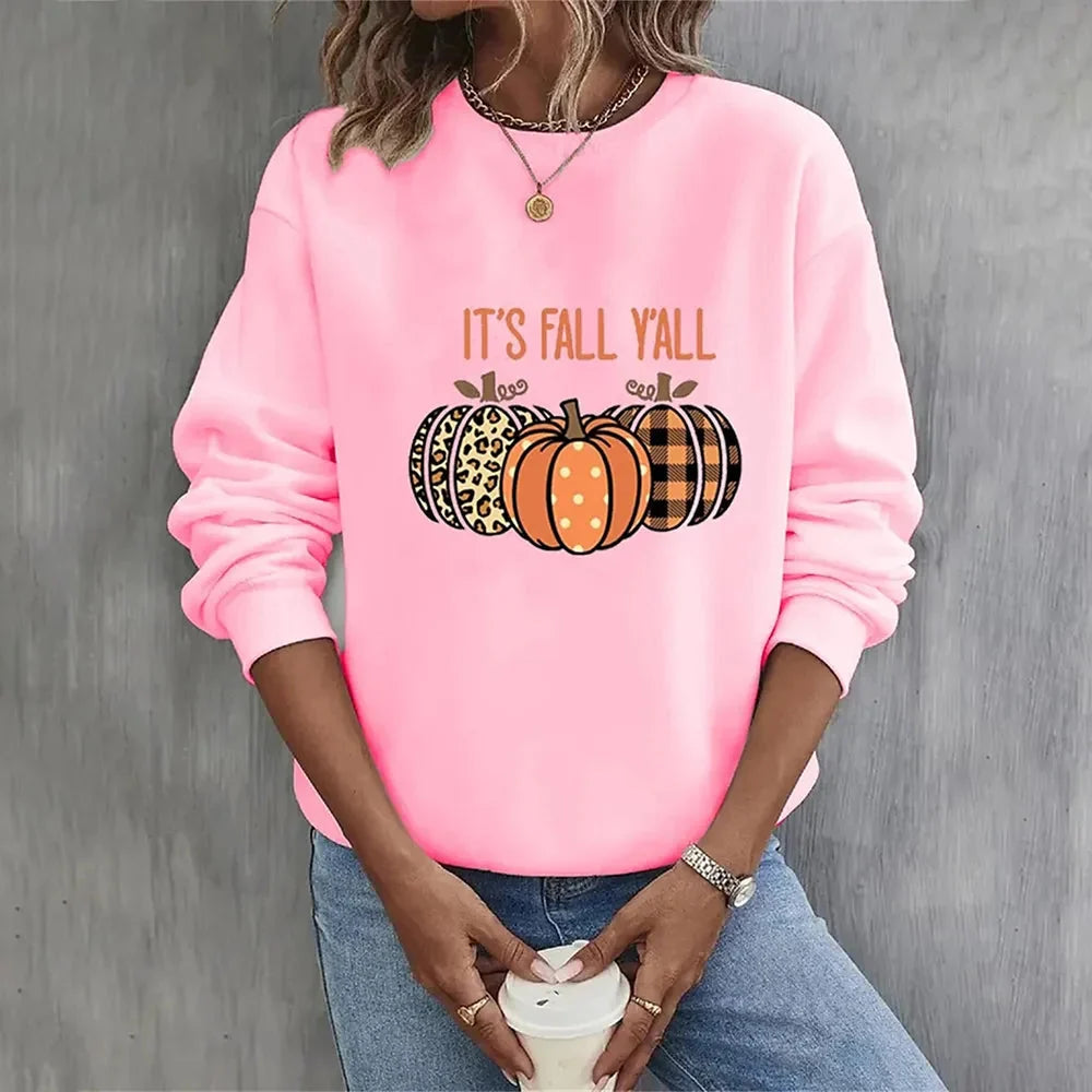 W&W | Halloween Sweatshirt – Cozy Pumpkin Print for Women