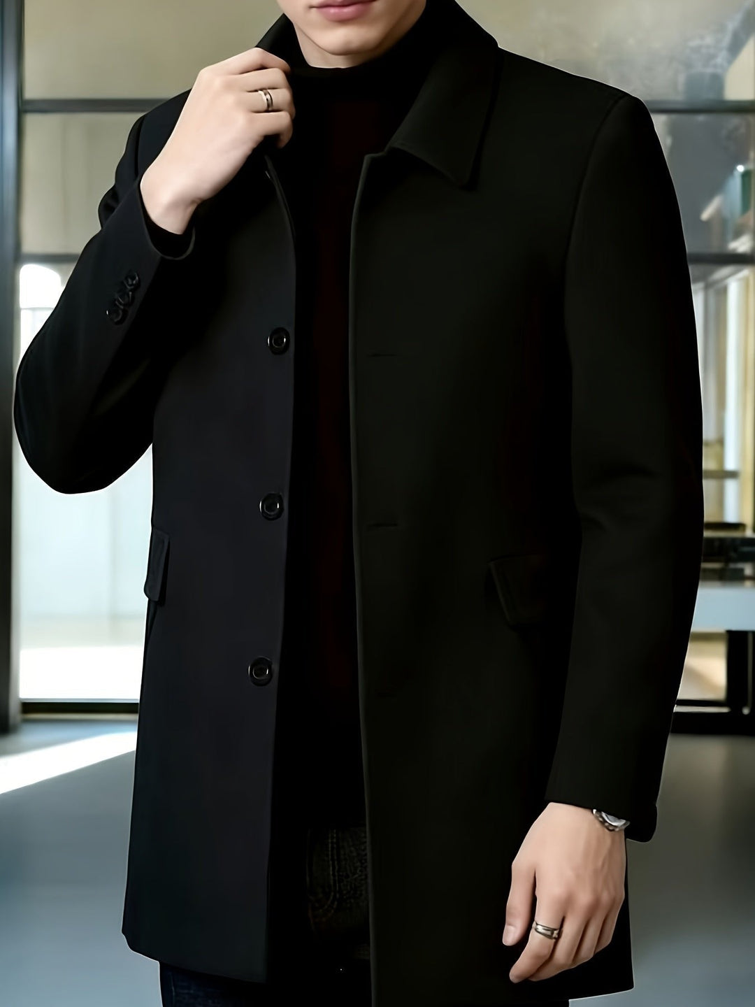 Gerard | Überziehmantel – Eleganter Single-Breasted Stil für Männer