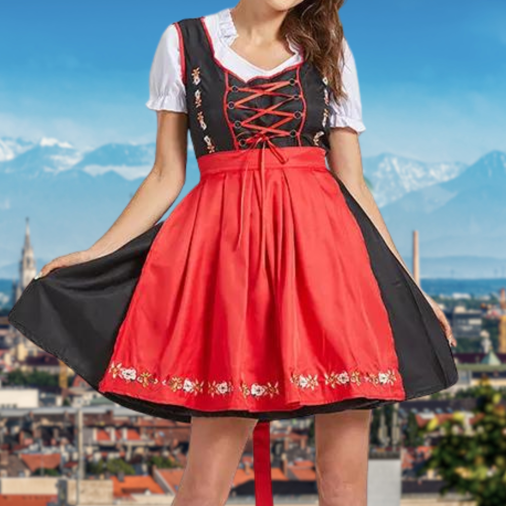 Hannah | Traditional Oktoberfest Dirndl Dress with Apron