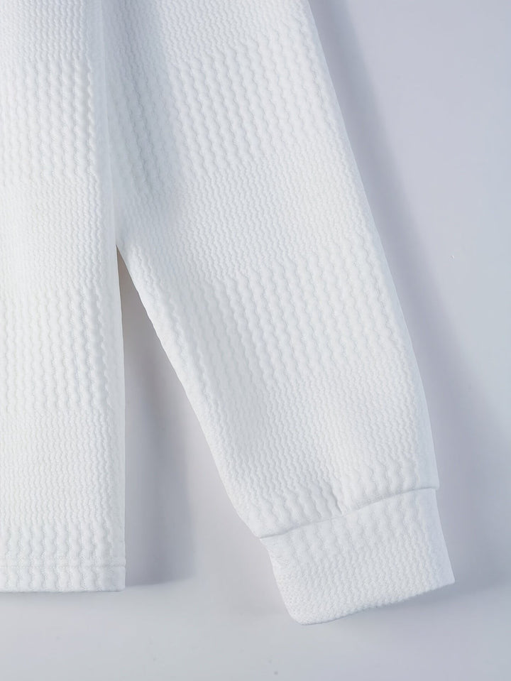 Fletcher | Langarm-Polohemd mit strukturiertem Design