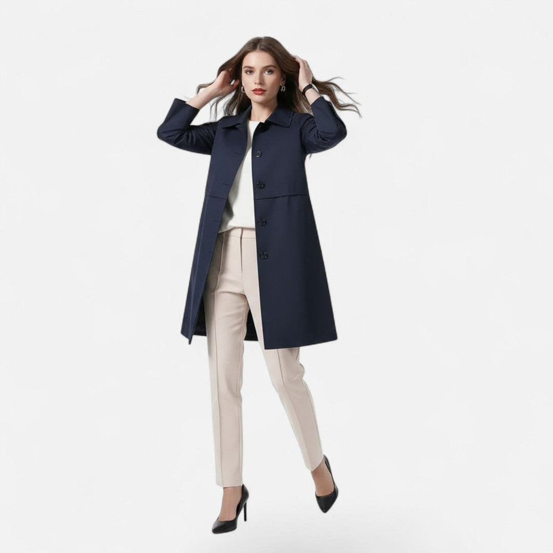 Celina | Classic and Lightweight Midi Trench Coat