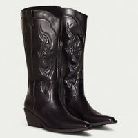Sofia | Knee-High Western Cowboy Boots With Elegant Embroidery Details