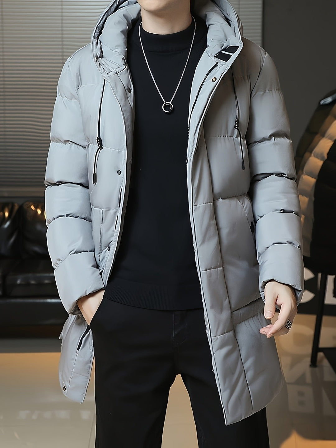 Donovan | Hooded Longline Puffer Coat – Eleganter Winterstil für Männer