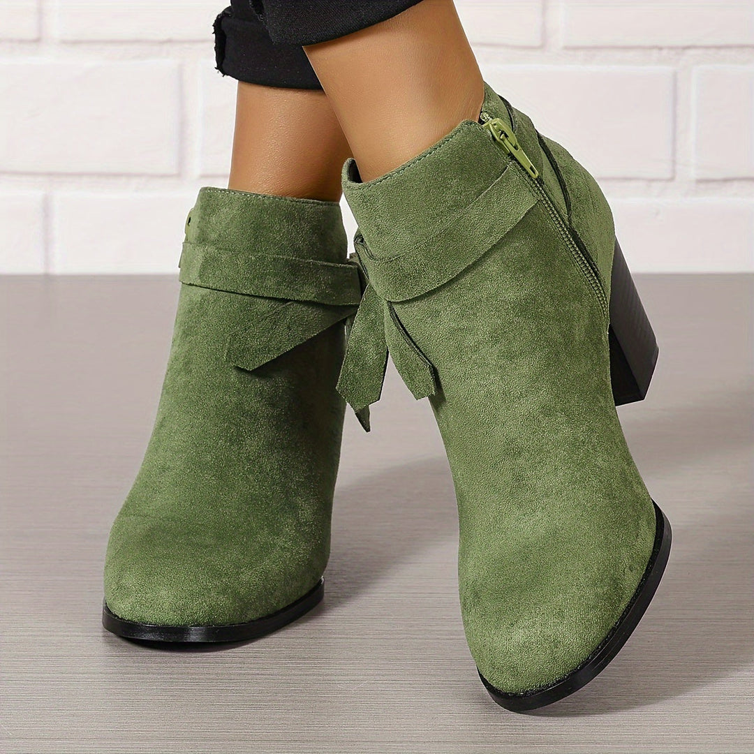 Lea | Elegant and Modern Ankle Boots with Bow Detail
