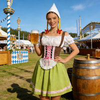 Ursula | Playful Oktoberfest Dirndl Dress with Apron and Festive Accessories