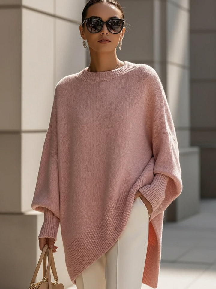 Hannah | Elegant Oversized Women's Knit Sweater with Batwing Sleeves