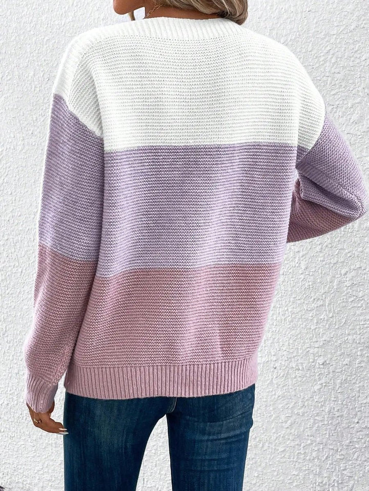 Emma | Modern Color-Block Knit Sweater for Women