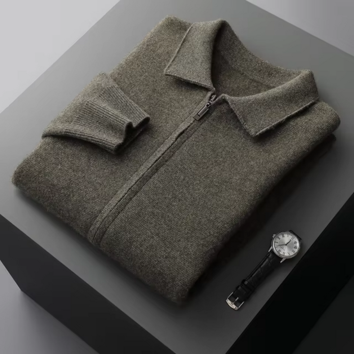 David | Modern and Elegant Men's Cardigan with Zipper