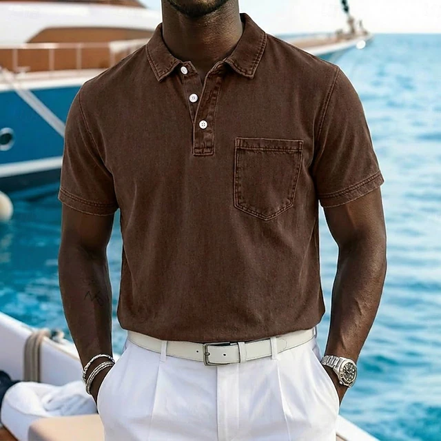 Vincent | Vintage-Washed Polo Shirt – Klassischer Look für Männer