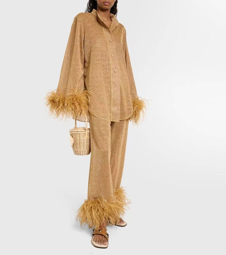 Janina | Elegant and Comfortable Two-Piece Set with Stand-Up Collar
