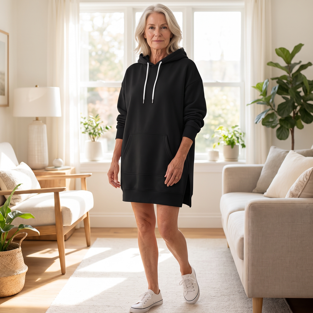 Avelmere | Hoodie Kleid – Kuschelige Fleece-Qualität für Damen