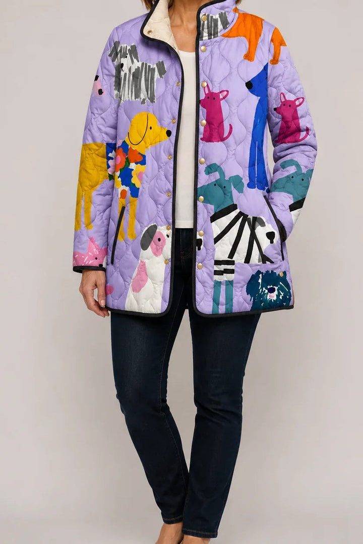 Wearbella | Floral Print Quilted Puffer Jacket für Frauen