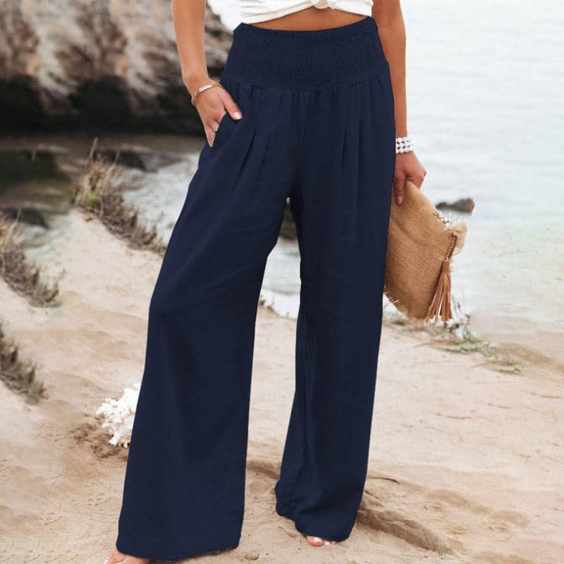 Anne | Airy and Elegant Linen Wide-Leg Trousers