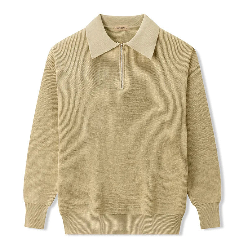Klaus | Strickpullover mit Reißverschluss – Eleganter Stil für Männer