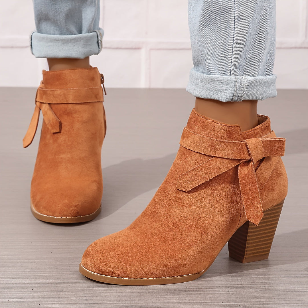 Lea | Elegant and Modern Ankle Boots with Bow Detail