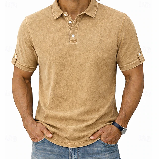 Dominic | Vintage-Wash Polo Shirt für Männer – Zeitloser Stil