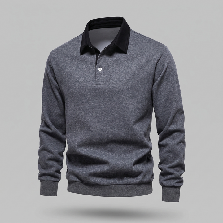 Ellison | Polo Sweater mit langen Ärmeln für Herren