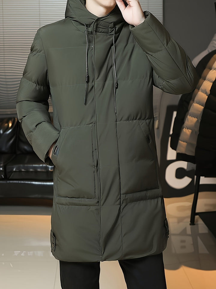 Donovan | Hooded Longline Puffer Coat – Eleganter Winterstil für Männer