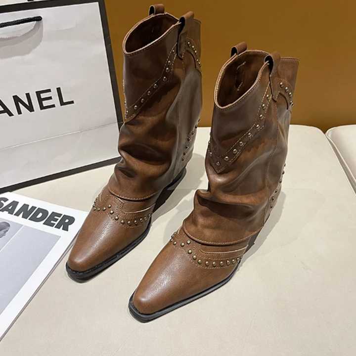Valentina | Striking Western Boots with Studs for Women