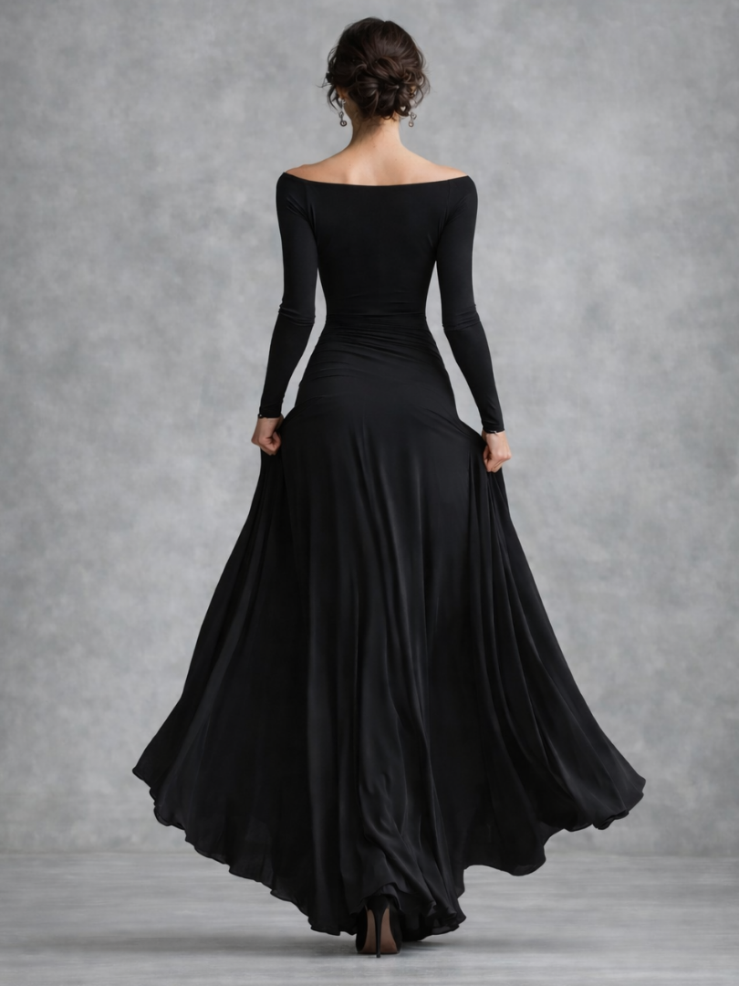 Maris | Maxi Kleid – Elegante Lange Ärmel für Frauen