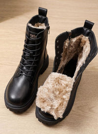 Anna | Elegant and Warm Leather Snow Boots for Winter
