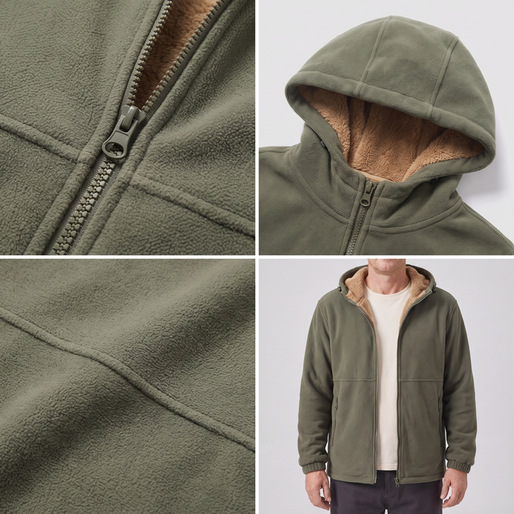 Sherpa | Fleece Jacket mit Kapuze – Bequeme Wärme für Männer