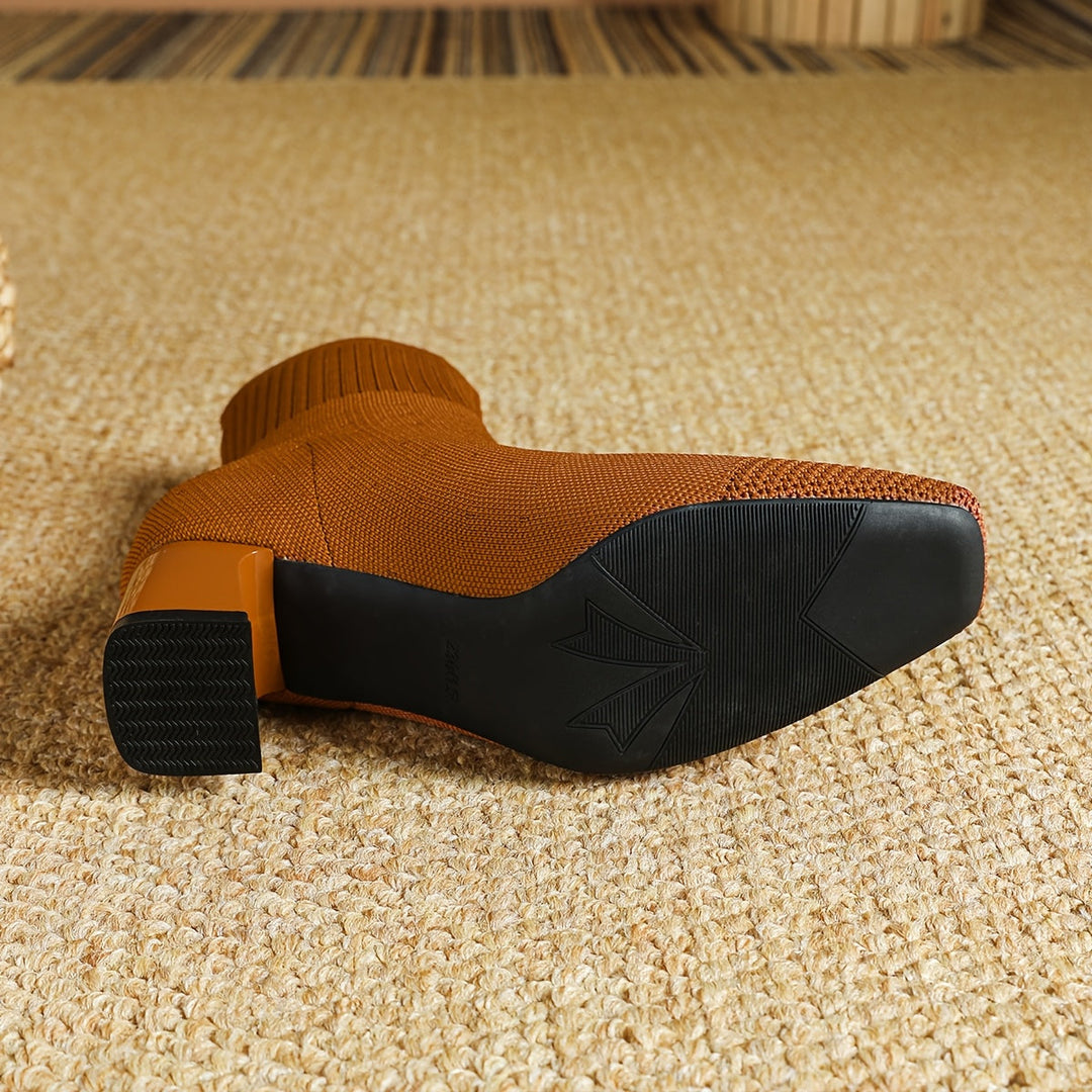 Kerstin | Modern and Elegant Knit Ankle Boots