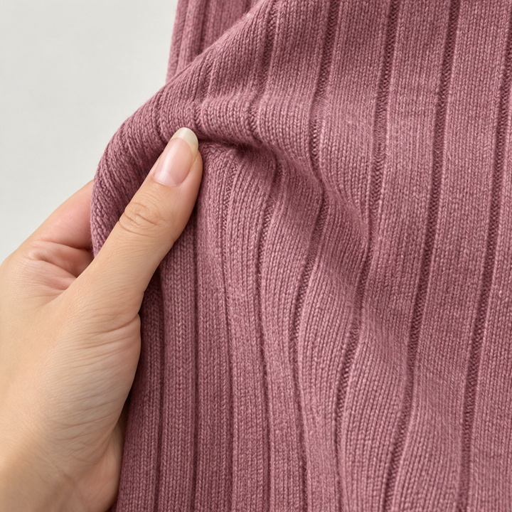 Ribwarm | Hoodie-Maxi-Kleid aus Rippstrick