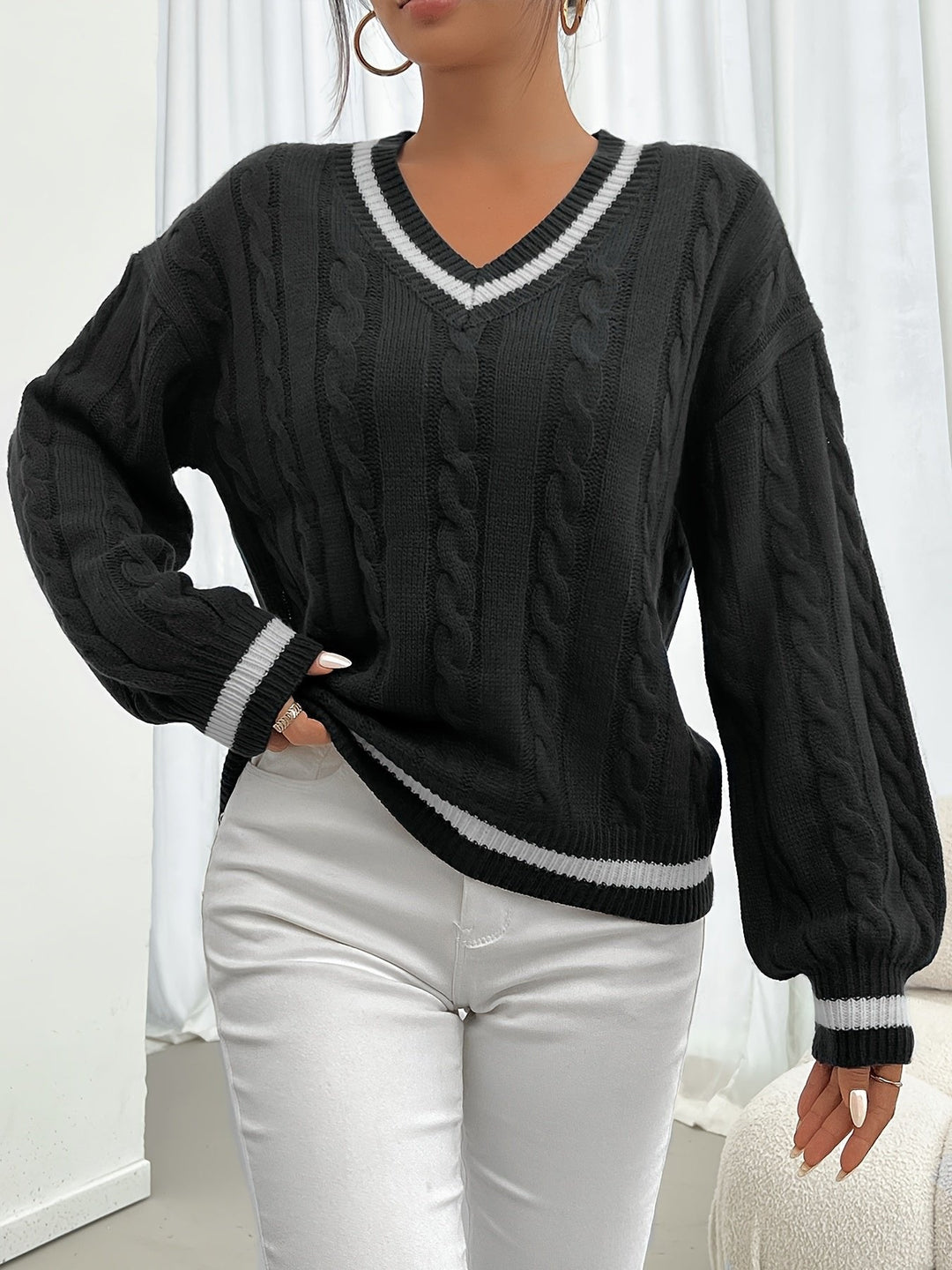 Camryn | Cable-Knit Sweater – Timeless Comfort for Women