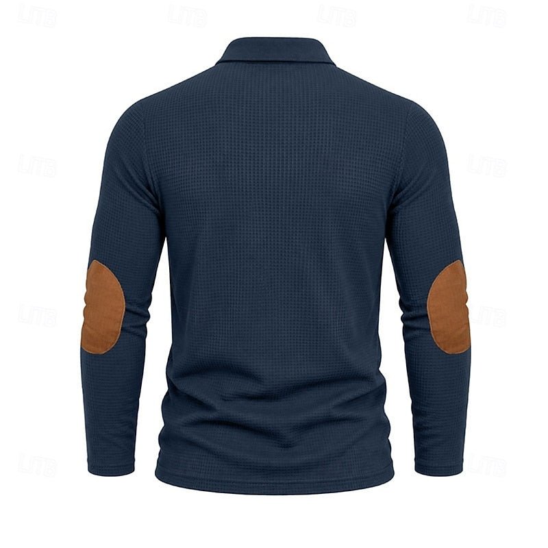 Bennett | Texturiertes Colour Block Polo-Shirt für Herren