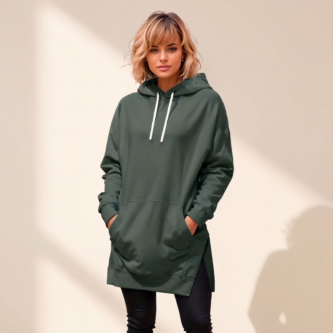 Avelmere | Hoodie Kleid – Kuschelige Fleece-Qualität für Damen