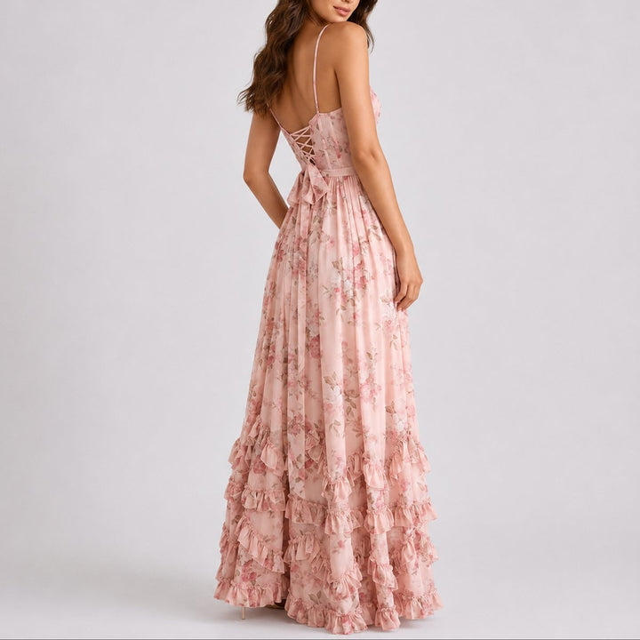 Valentina | Elegantes Brautkleid mit Blumenmuster für den Herbst
