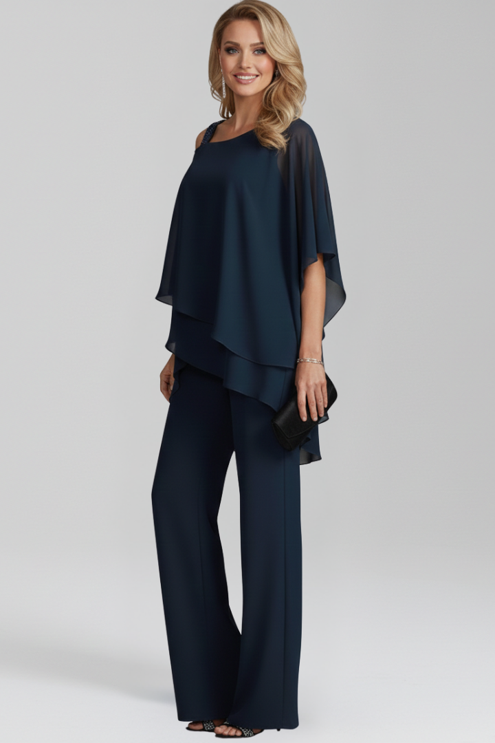Jana | Wide-Leg Jumpsuit – Elegantes Cold-Shoulder-Design für Damen