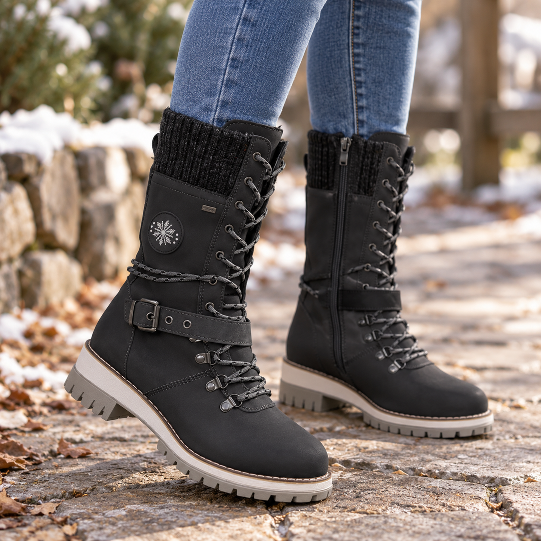Snowlina | Kniehohe Winterstiefel – Verstellbare, Wärmeisolierte Ausführung