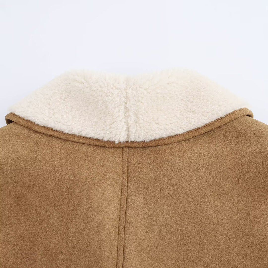 Drune | Kurzmantel mit Teddyfutter für Damen – Kuscheliger Stil