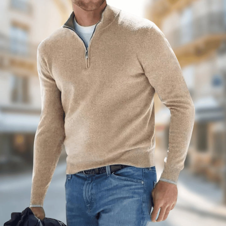 Sebastian | Lightweight Quarter-Zip Knit Pullover for Men
