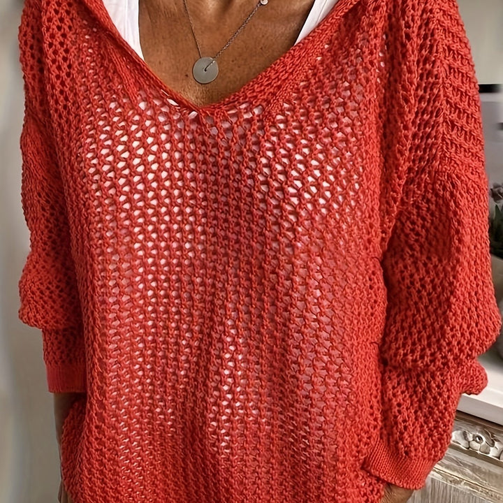 Delaney | Offener Strickpullover mit Kapuze