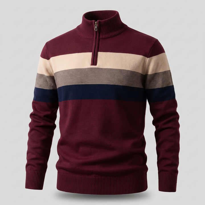 Lorven | Pullover – Midweight Strick mit Viertelreißverschluss