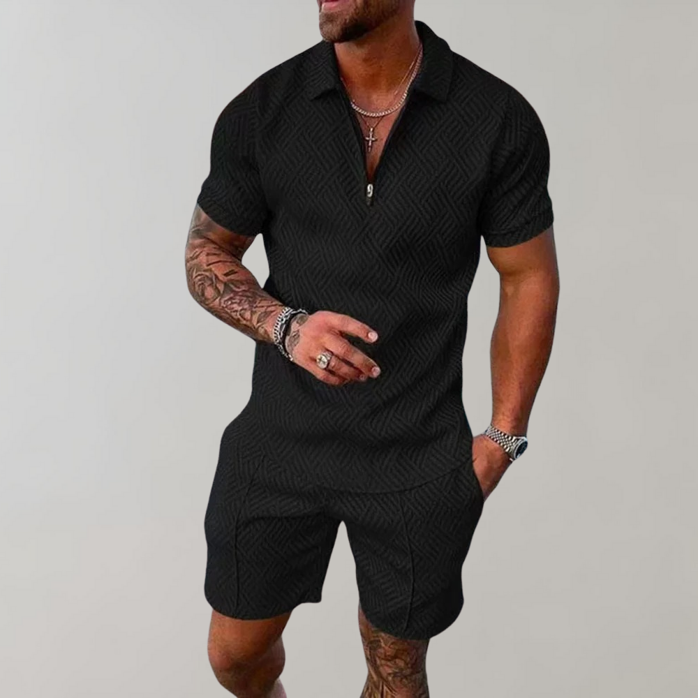 Dylan | Polo Shirt und Shorts Set für Herren – Modernes Design