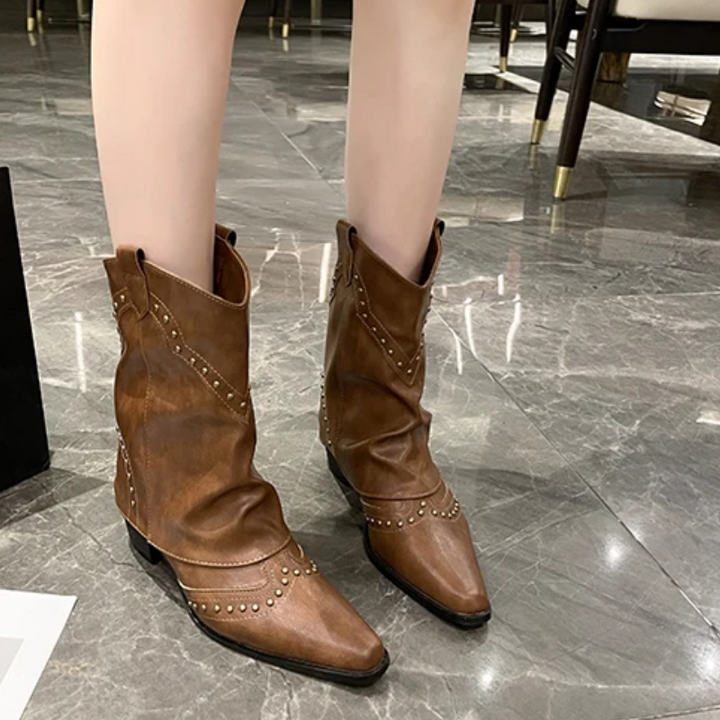 Valentina | Striking Western Boots with Studs for Women