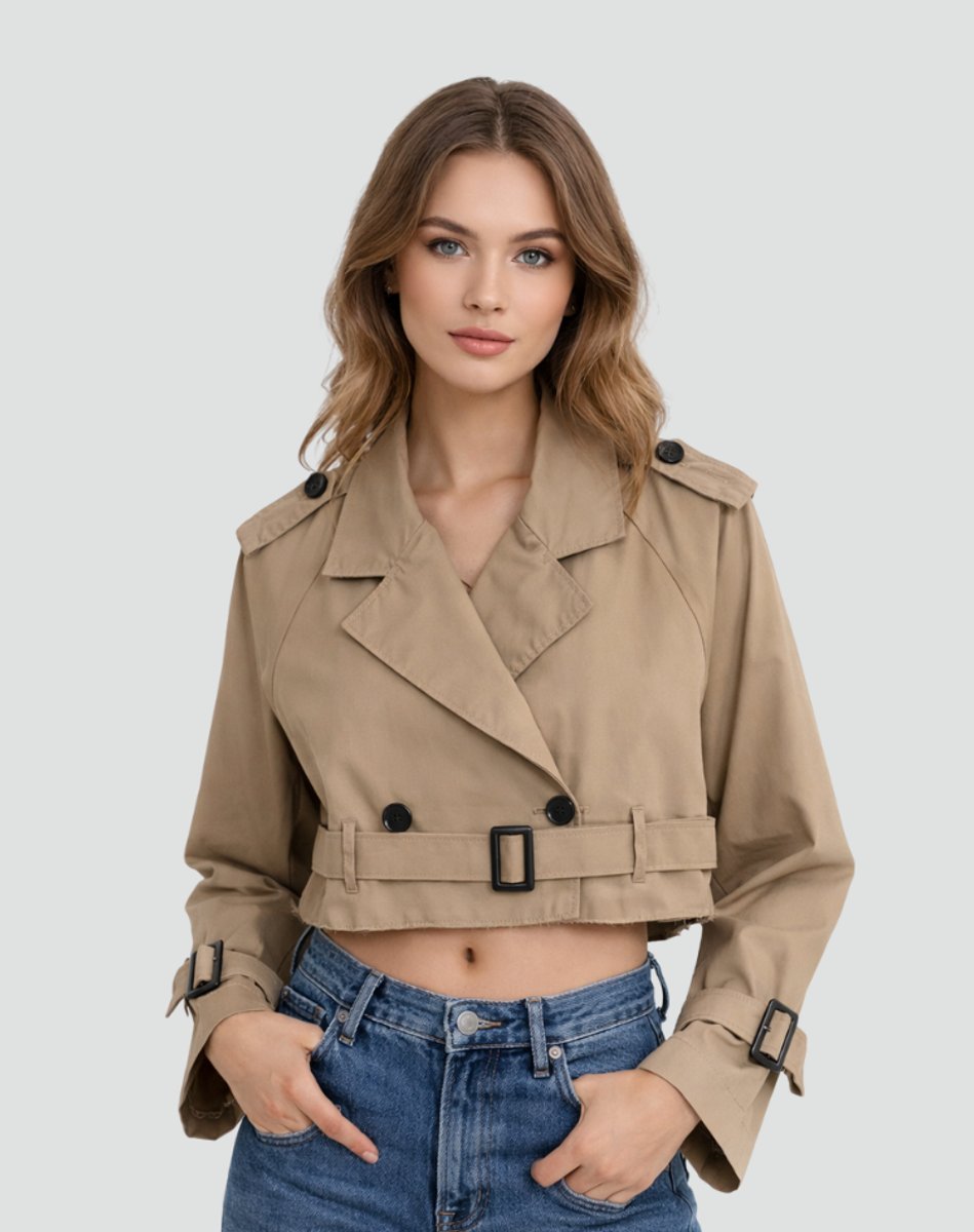 Selina | Short Fitted Trench Coat with an Elegant Silhouette