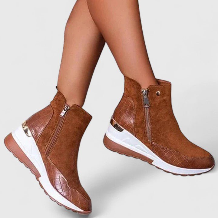 Charlotte | Orthopedic and Stylish Wedge-Heel Ankle Boots