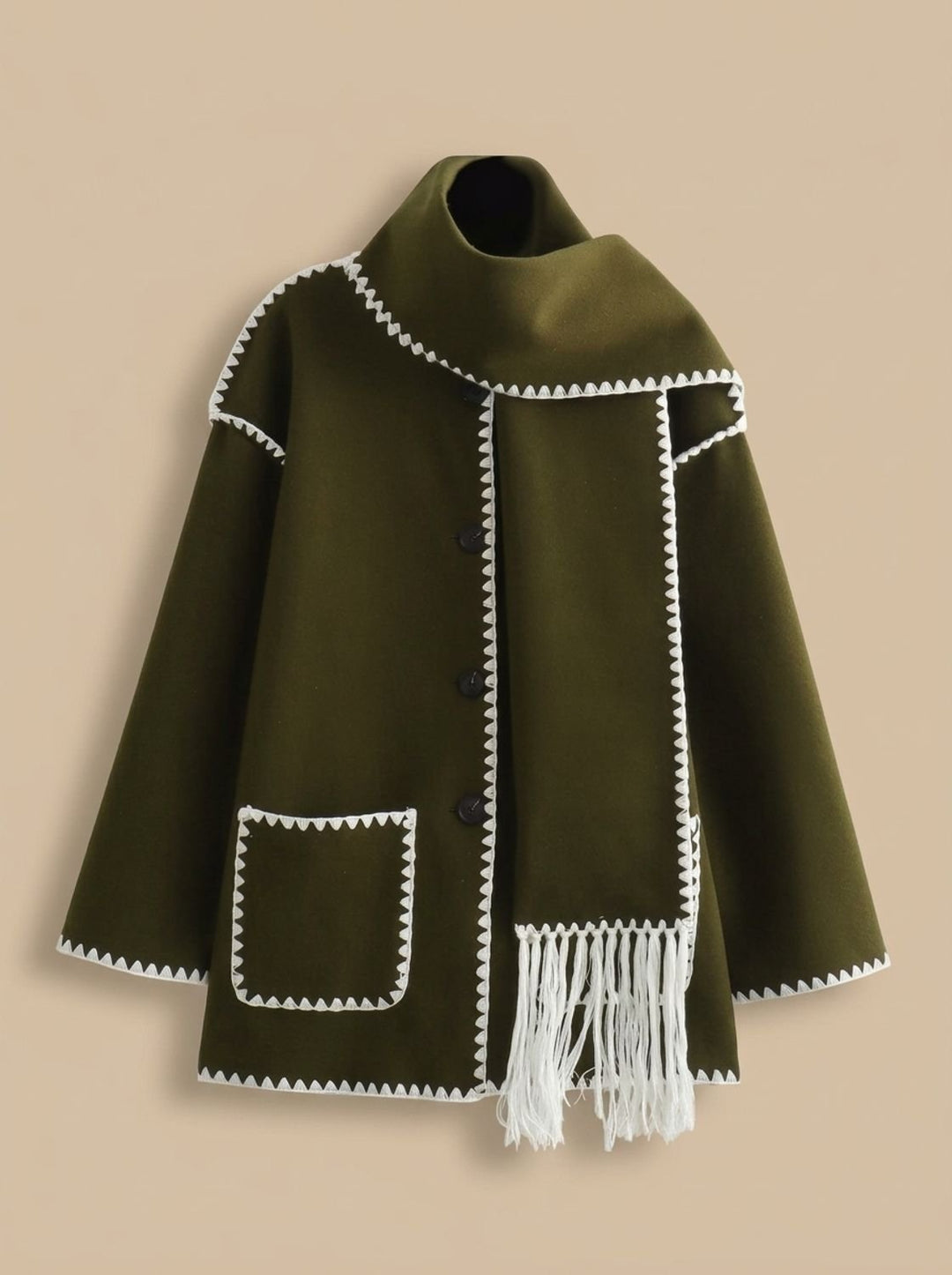 Clara | Wollmantel – Elegantes Cape-Design für Damen