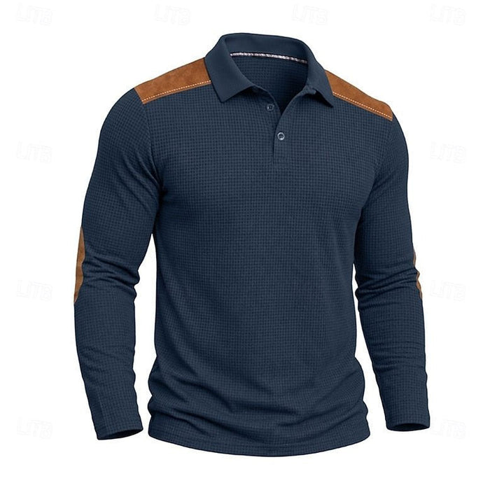 Bennett | Texturiertes Colour Block Polo-Shirt für Herren