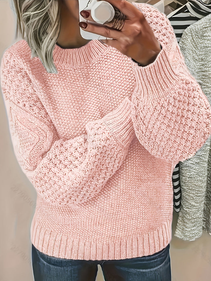 Bonnie | Lantern-Sleeve Sweater – Cozy Everyday Essential for Women