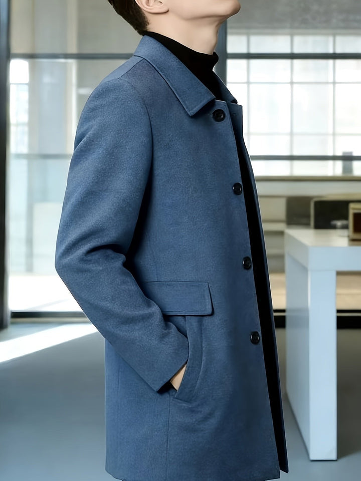 Gerard | Überziehmantel – Eleganter Single-Breasted Stil für Männer