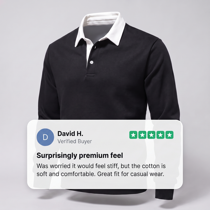 Ellison | Polo Sweater mit langen Ärmeln für Herren