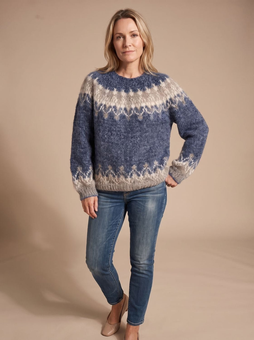 Marlene | Weihnachtspullover – Nordischer Jacquard-Stil für Damen