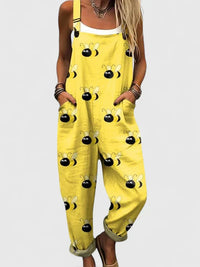 Mila | Verspielter Damen-Jumpsuit mit Bienenprint und Relaxed Fit