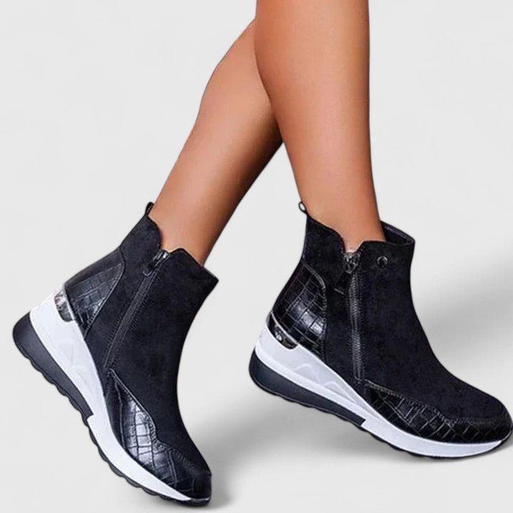 Charlotte | Orthopedic and Stylish Wedge-Heel Ankle Boots